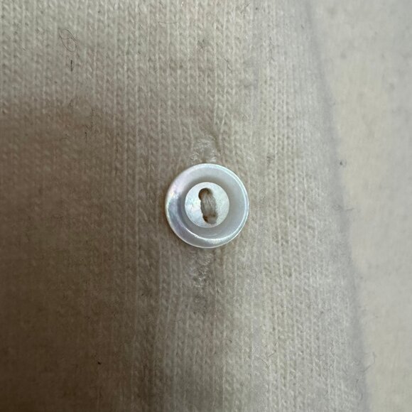 Vintage 1950s B. Altman & Co Cream 100% Cashmere Cardigan Made in Scotland Sz XS - Picture 5 of 5